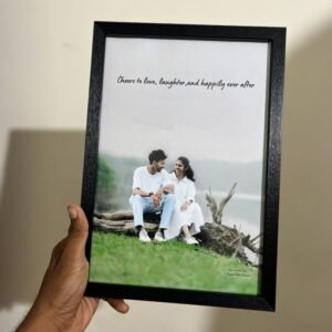 Minimalist Custom Quote A4 Photo Frame | Personalized Self-Love Portrait