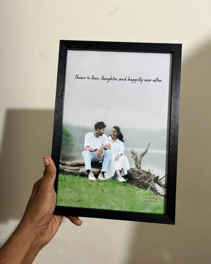 Minimalist Custom Quote A4 Photo Frame | Personalized Self-Love Portrait