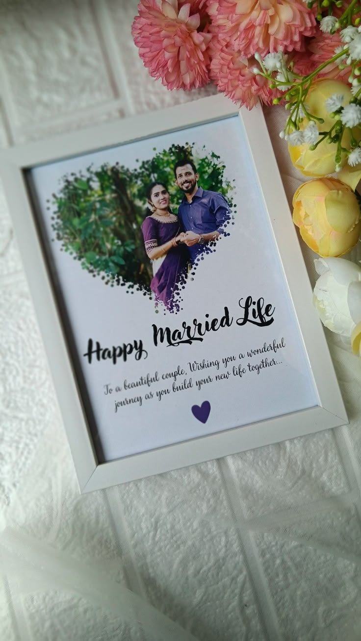Heart-Shaped Splatter Art Personalized Photo Frame | Anniversary & Wedding Gift