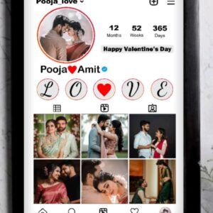 Personalized Instagram Profile Couple Frame – Custom Social Media Keepsake