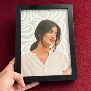 Personalized Aesthetic Self-Love Portrait Frame – Custom Wavy Art Solo Photo Gift