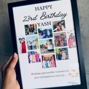 Personalized Mini Square Digital Art Frame – Custom Birthday Photo Gift