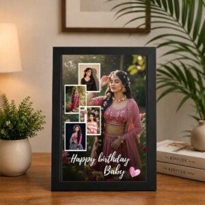 Personalized "Happy Birthday Baby" Multi-Photo Collage Frame