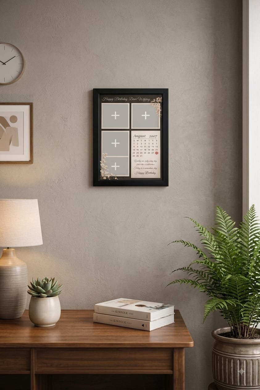 Custom Birthday Collage Frame with Special Date Highlight - Image 3