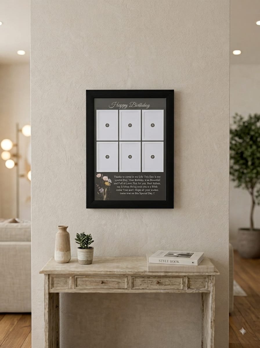 Custom 6 Photo Birthday Collage Frame with Personalized - Image 4