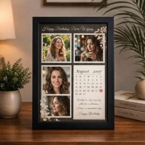 Custom Birthday Collage Frame with Special Date Highlight