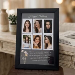 Custom 6 Photo Birthday Collage Frame with Personalized