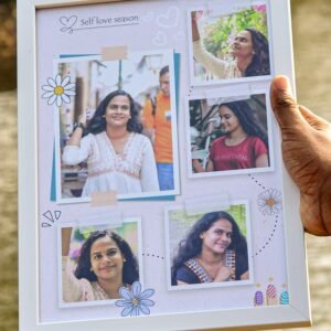 Personalized Aesthetic Photo Collage Frame – "Self Love Season" Multi-Photo Wall & Table Frame