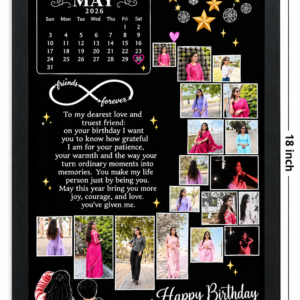 Personalized Birthday Photo Collage Frame | 12×18 Inch Custom Birthday Gift