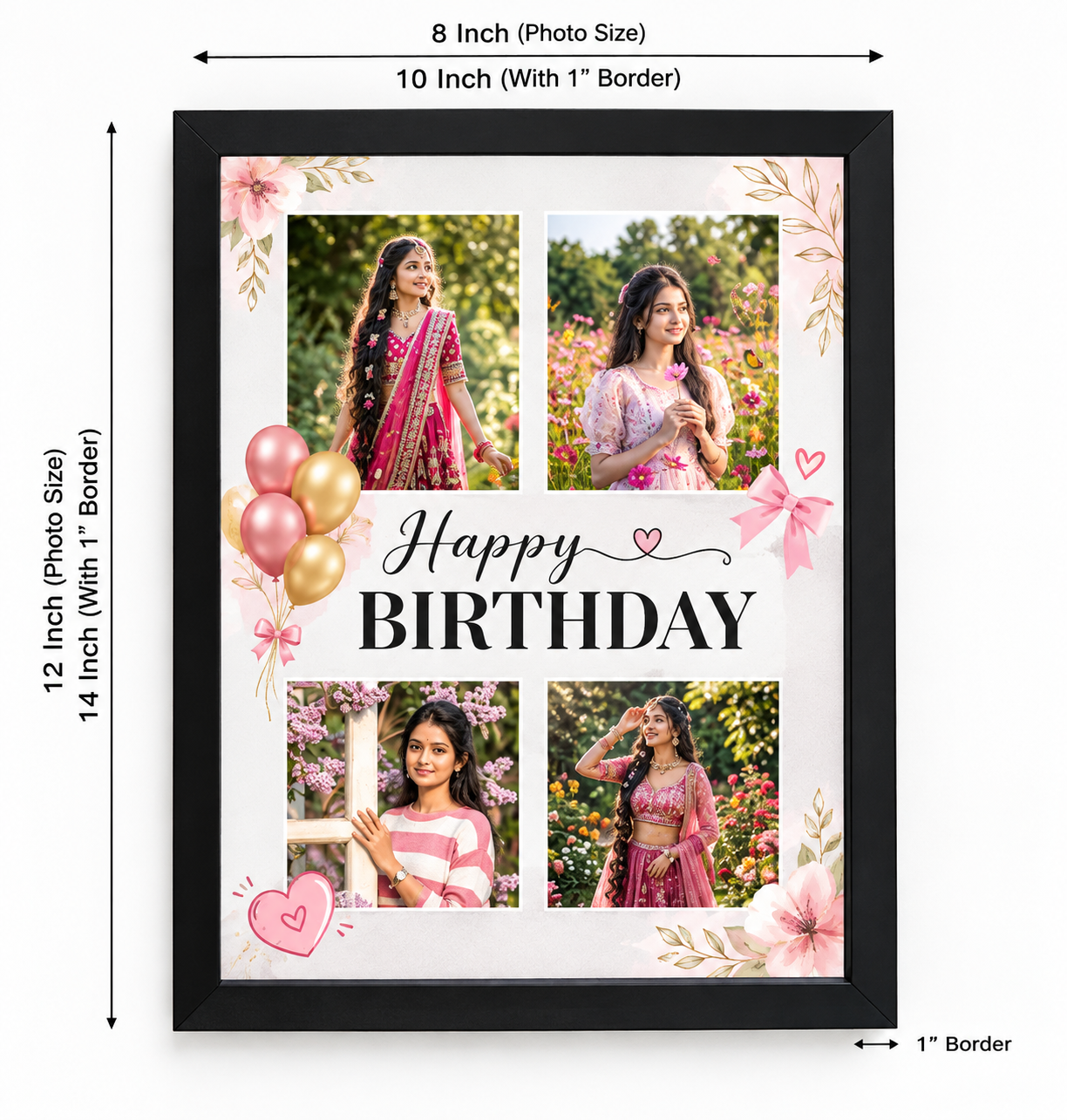 Personalized Birthday Photo Frame for Girls